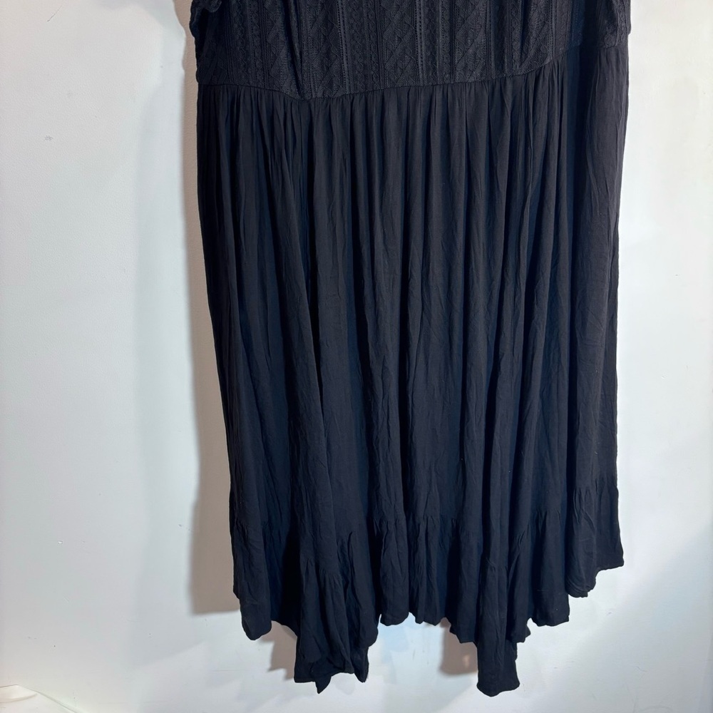 TORRID Sz 22-24 Maxi Dress Slab Cotton Lace Neckline Slinky Pockets NEW WITH TAG - Picture 6 of 14